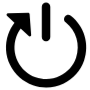 Reboot Restart Black Arrow icon