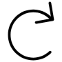 Redo Right Arrow Black Circular Thin free icon for commercial use