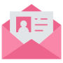 Resume Email Pink free icon for commercial use