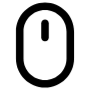 Scroll Computer Mouse Wheel Black Thick Outline free icon for commercial use