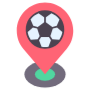 Soccer Stadium Location Red Placeholder free icon for commercial use