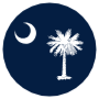 South Carolina State Flag Circle Roound icon