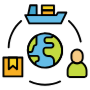 Supplier Chain Global Cargo Ship free icon for commercial use