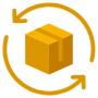 Supply Chain Delivery Product Box Yellow free icon for commercial use