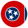 Tennessee State Flag Circle Round icon