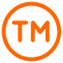 Trademark Orange Outline icon