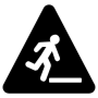 Trip Hazard Symbol Black icon
