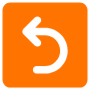 Undo Back Orange Square Arrow Button free icon for commercial use