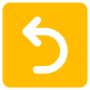 Undo Back Yellow Square Arrow Button free icon for commercial use