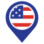 Usa Location Flag Pin free icon for commercial use