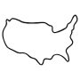 Usa Map Black Outline free icon for commercial use