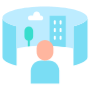 Virtual Tour 360 Degree Metaverse free icon for commercial use