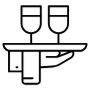 Waitress Service Drink Black Outline free icon for commercial use