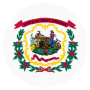 West Virginia State Flag Circle Round icon