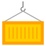 Yellow Container Loading Black Outline free icon for commercial use