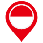 Indonesia Location Flag Pin free icon for commercial use