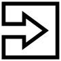 Input Data Arrow Box Black Outline free icon for commercial use