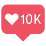Instagram Like Heart 10k free icon for commercial use