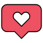 Instagram Like Heart free icon for commercial use