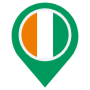 Ivory Coast Location Flag Pin icon