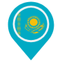 Kazakhstan Location Flag Pin free icon for commercial use