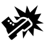 Kick Fired Black Boot icon