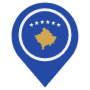 Kosovo Location Flag Pin free icon for commercial use