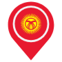 Kyrgyzstan Location Flag Pin icon