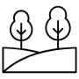 Landscape Garden Trees Black Outline free icon for commercial use