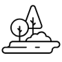 Landscape Trees Black Outline free icon for commercial use