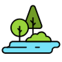 Landscape Trees free icon for commercial use