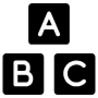 Language Alphabets Abc Black free icon for commercial use
