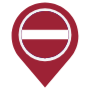 Latvia Location Flag Pin icon
