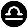 Libra Sign Black Circle Round free icon for commercial use