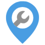 Location Car Repair Services Blue free icon for commercial use