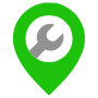 Location Car Repair Services Green free icon for commercial use