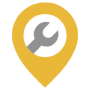 Location Car Repair Services Yellow free icon for commercial use