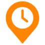 Location History Orange free icon for commercial use