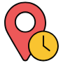 Location History Time Clock free icon for commercial use