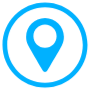 Location Pointer Blue Circle Round Outline free icon for commercial use