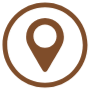 Location Pointer Brown Circle Round Outline free icon for commercial use