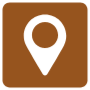 Location Pointer Brown Square Rounded free icon for commercial use