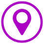 Location Pointer Purple Circle Round Outline free icon for commercial use