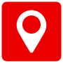 Location Pointer Red Square Rounded free icon for commercial use