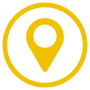 Location Pointer Yellow Circle Round Outline free icon for commercial use
