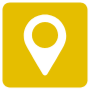 Location Pointer Yellow Square Rounded free icon for commercial use