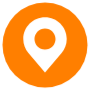 Location Round Orange free icon for commercial use