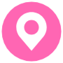 Location Round Pink free icon for commercial use