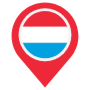 Luxembourg Location Flag Pin icon