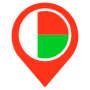 Madagascar Location Flag Pin icon